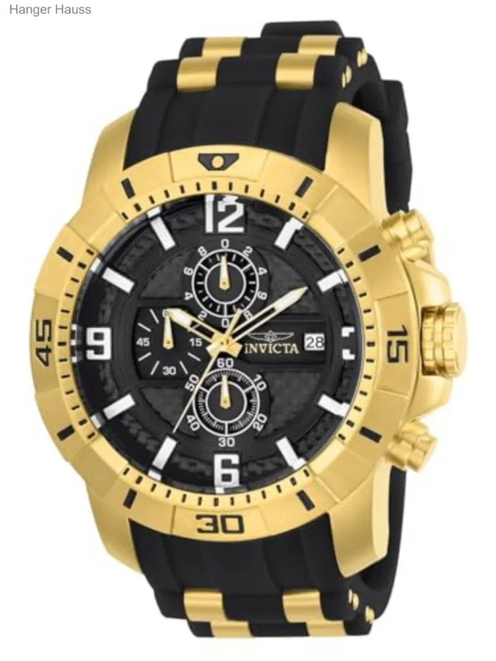 Men's Pro Diver 50mm Quartz Chronograph Watch with Silicone Band